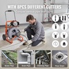 image:imageVEVOR Drain Cleaner Machine 100FT x 12 Inch Auto Feed Sewer Snake Auger100FT x 12 Inch