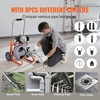 image:imageVEVOR Drain Cleaner Machine 75FT x 38 Inch Auto Feed Sewer Snake Drain Auger on Wheels Portable Drain Cleaning Machine with 8 Cutters amp Airactivated Foot Switch for 2 to 4 Pipes75 FT x 38