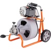 image:imageVEVOR Drain Cleaner Machine 75FT x 38 Inch Auto Feed Sewer Snake Drain Auger on Wheels Portable Drain Cleaning Machine with 8 Cutters amp Airactivated Foot Switch for 2 to 4 Pipes75 FT x 38