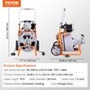 image:imageVEVOR Drain Cleaner Machine 75FT x 38 Inch Auto Feed Sewer Snake Drain Auger on Wheels Portable Drain Cleaning Machine with 8 Cutters amp Airactivated Foot Switch for 2 to 4 Pipes75 FT x 38