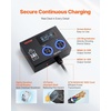 image:imageVEVOR NEMA Splitter for Dryer and EV 3Color LED Indicator 240V Smart Power Distribution with NEMA 1430 Plug NEMA 1430 amp NEMA 1450 Outlets Large 34Inch LCD Screen for Max 24A Dryer or EVNEMA 1430P to 1430R1450R