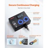 image:imageVEVOR NEMA Splitter for Dryer and EV 3Color LED Indicator 240V Smart Power Distribution with NEMA 1430 Plug NEMA 1430 amp NEMA 1450 Outlets Large 34Inch LCD Screen for Max 24A Dryer or EVNEMA 1450P to 1450R2