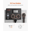 image:imageVEVOR NEMA Splitter for Dryer and EV 3Color LED Indicator 240V Smart Power Distribution with NEMA 1430 Plug NEMA 1430 amp NEMA 1450 Outlets Large 34Inch LCD Screen for Max 24A Dryer or EVNEMA 1450P to 1450R2