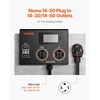 image:imageVEVOR NEMA Splitter for Dryer and EV 3Color LED Indicator 240V Smart Power Distribution with NEMA 1430 Plug NEMA 1430 amp NEMA 1450 Outlets Large 34Inch LCD Screen for Max 24A Dryer or EVNEMA 1430P to 1430R1450R