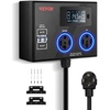 image:imageVEVOR NEMA Splitter for Dryer and EV 3Color LED Indicator 240V Smart Power Distribution with NEMA 1430 Plug NEMA 1430 amp NEMA 1450 Outlets Large 34Inch LCD Screen for Max 24A Dryer or EVNEMA 1430P to 1430R1450R
