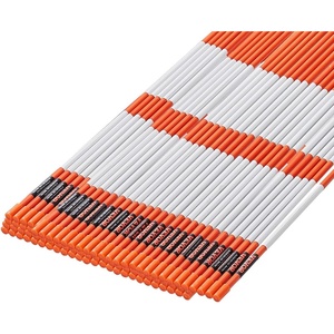 image:imageVEVOR Driveway Markers 20Pcs 58 in Long 516 in Dia HiVisibility Driveway Reflectors with 12 in Steel Drill Bits Reflective Snow Sticks Fiberglass Pole for Parking Lots Walkways Snow Plowing72 Inch