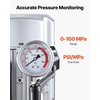 image:imageVEVOR Electric Driven Hydraulic Pump 750W 10000 PSI 120V Double Acting Hydraulic Pump Power Pack Unit Solenoid Valve with Pedal Switch 21 Gal  8L for Punching Bending Double Acting CylindersSingle acting  Manual Valve