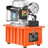 image:imageVEVOR Electric Driven Hydraulic Pump 750W 10000 PSI 120V Double Acting Hydraulic Pump Power Pack Unit Solenoid Valve with Pedal Switch 21 Gal  8L for Punching Bending Double Acting CylindersSingle acting  Manual Valve  Orange
