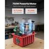 image:imageVEVOR Electric Driven Hydraulic Pump 750W 10000 PSI 120V Double Acting Hydraulic Pump Power Pack Unit Solenoid Valve with Pedal Switch 21 Gal  8L for Punching Bending Double Acting CylindersDouble acting  Pedal Switch