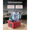 image:imageVEVOR Electric Driven Hydraulic Pump 750W 10000 PSI 120V Double Acting Hydraulic Pump Power Pack Unit Solenoid Valve with Pedal Switch 21 Gal  8L for Punching Bending Double Acting CylindersSingle acting  Pedal Switch