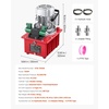 image:imageVEVOR Electric Driven Hydraulic Pump 750W 10000 PSI 120V Double Acting Hydraulic Pump Power Pack Unit Solenoid Valve with Pedal Switch 21 Gal  8L for Punching Bending Double Acting CylindersDouble acting  Pedal Switch