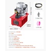 image:imageVEVOR Electric Driven Hydraulic Pump 750W 10000 PSI 120V Double Acting Hydraulic Pump Power Pack Unit Solenoid Valve with Pedal Switch 21 Gal  8L for Punching Bending Double Acting CylindersSingle acting  Manual Valve