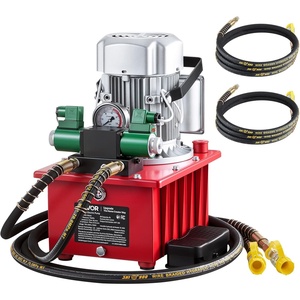 image:imageVEVOR Electric Driven Hydraulic Pump 750W 10000 PSI 120V Double Acting Hydraulic Pump Power Pack Unit Solenoid Valve with Pedal Switch 21 Gal  8L for Punching Bending Double Acting CylindersDouble acting  Pedal Switch
