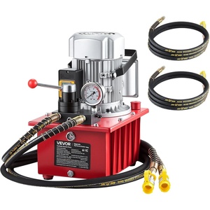 image:imageVEVOR Electric Driven Hydraulic Pump 750W 10000 PSI 120V Double Acting Hydraulic Pump Power Pack Unit Solenoid Valve with Pedal Switch 21 Gal  8L for Punching Bending Double Acting CylindersDouble acting  Manual Valve