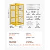 image:imageVEVOR Horizontal Cylinder Storage Cabinet 30L x 30W x 703H 8 Cylinder Capacity 4Tier Propane Storage Cage with Lock and Keys Yellow PowderCoated Carbon Steel for Propane Oxygen Nitrogen31 L x 30 W x 65 H