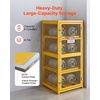 image:imageVEVOR Horizontal Cylinder Storage Cabinet 30L x 30W x 703H 8 Cylinder Capacity 4Tier Propane Storage Cage with Lock and Keys Yellow PowderCoated Carbon Steel for Propane Oxygen Nitrogen30L x 30W x 70H