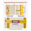 image:imageVEVOR Horizontal Cylinder Storage Cabinet 30L x 30W x 703H 8 Cylinder Capacity 4Tier Propane Storage Cage with Lock and Keys Yellow PowderCoated Carbon Steel for Propane Oxygen Nitrogen30L x 30W x 70H
