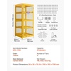 image:imageVEVOR Horizontal Cylinder Storage Cabinet 30L x 30W x 703H 8 Cylinder Capacity 4Tier Propane Storage Cage with Lock and Keys Yellow PowderCoated Carbon Steel for Propane Oxygen Nitrogen30L x 30W x 70H