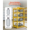 image:imageVEVOR Horizontal Cylinder Storage Cabinet 30L x 30W x 703H 8 Cylinder Capacity 4Tier Propane Storage Cage with Lock and Keys Yellow PowderCoated Carbon Steel for Propane Oxygen Nitrogen30L x 30W x 70H