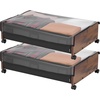 image:imageVEVOR Under Bed Storage with Wheels 360 x 181 x 73 inch Underbed Containers with Clear Lid Underbed Shoe Organizer Rolling Under the Bed Storage Bins for Clothes Shoes Blankets Bedroom 2 PackE