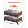 image:imageVEVOR Under Bed Storage with Wheels 360 x 181 x 73 inch Underbed Containers with Clear Lid Underbed Shoe Organizer Rolling Under the Bed Storage Bins for Clothes Shoes Blankets Bedroom 2 PackE
