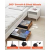 image:imageVEVOR Under Bed Storage with Wheels 360 x 181 x 73 inch Underbed Containers with Clear Lid Underbed Shoe Organizer Rolling Under the Bed Storage Bins for Clothes Shoes Blankets Bedroom 2 PackE