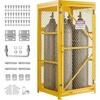 image:imageVEVOR Horizontal Cylinder Storage Cabinet 30L x 30W x 703H 8 Cylinder Capacity 4Tier Propane Storage Cage with Lock and Keys Yellow PowderCoated Carbon Steel for Propane Oxygen Nitrogen31 L x 30 W x 65 H