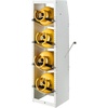 image:imageVEVOR Refrigerant Tank Rack 148 x 13 x 52 inches 4 Tiers for 4 Cylinder with Top Storage Shelf White PowderCoated Carbon Steel Cylinder Tank Rack for Cargo Van Storing Oxygen and NitrogenWhite