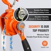 image:imageVEVOR Manual Lever Chain Hoist 12 Ton 1100 lbs Capacity 5 FT Come Along G80 Galvanized Carbon Steel with Weston DoublePawl Brake Auto Chain Leading amp 360 Rotation Hook for Garage Factory Dock1100lbs 5FT