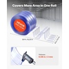 image:imageVEVOR Clear PVC Strip Curtain 50 ft Length x 8 in Width Ribbed Plastic Door Strip Bulk Roll Walk in Freezer Cooler Curtain Strips for Doorways of Supermarket Garage Warehouse Pet Animal House50 L x 8 W