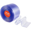 image:imageVEVOR Clear PVC Strip Curtain 50 ft Length x 8 in Width Ribbed Plastic Door Strip Bulk Roll Walk in Freezer Cooler Curtain Strips for Doorways of Supermarket Garage Warehouse Pet Animal House12W x 1800L Pack of 1