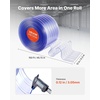 image:imageVEVOR Clear PVC Strip Curtain 50 ft Length x 8 in Width Ribbed Plastic Door Strip Bulk Roll Walk in Freezer Cooler Curtain Strips for Doorways of Supermarket Garage Warehouse Pet Animal House12W x 1800L Pack of 1