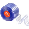 image:imageVEVOR Clear PVC Strip Curtain 50 ft Length x 8 in Width Ribbed Plastic Door Strip Bulk Roll Walk in Freezer Cooler Curtain Strips for Doorways of Supermarket Garage Warehouse Pet Animal House75 L x 8 W