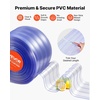 image:imageVEVOR Clear PVC Strip Curtain 50 ft Length x 8 in Width Ribbed Plastic Door Strip Bulk Roll Walk in Freezer Cooler Curtain Strips for Doorways of Supermarket Garage Warehouse Pet Animal House75 L x 8 W