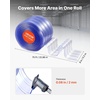 image:imageVEVOR Clear PVC Strip Curtain 50 ft Length x 8 in Width Ribbed Plastic Door Strip Bulk Roll Walk in Freezer Cooler Curtain Strips for Doorways of Supermarket Garage Warehouse Pet Animal House75 L x 8 W