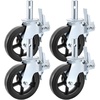 image:imageBestEquip 4 Pack Scaffolding Caster Wheels 8 x 2 Inch with Dual Locking Rubber Swivel Caster 360 Degrees Heavy Duty Casters 1100LBS Capacity per Wheel
