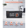 image:imageVEVOR 24V 100Ah LiFePO4 Lithium Battery Builtin 50A BMS 4000 CyclesNO Bluetooth