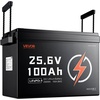 image:imageVEVOR 24V 100Ah LiFePO4 Lithium Battery Builtin 50A BMS 4000 CyclesNO Bluetooth