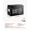 image:imageVEVOR 24V 100Ah LiFePO4 Lithium Battery Builtin 50A BMS 4000 Cycleswith Bluetooth
