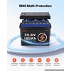 image:imageVEVOR 24V 100Ah LiFePO4 Lithium Battery Builtin 50A BMS 4000 Cycleswith Bluetooth