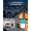 image:imageVEVOR 48V 100Ah LiFePO4 Lithium Battery Builtin 100A BMS 512V Server Rack LiFePO4 Battery with Bluetooth amp Display 5120Wh Capacity 6000 Cycles for Solar Energy Storage Home Backup Power 2 Pack48V 100AH2