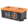 image:imageVEVOR 48V 105Ah Golf Cart Lithium Battery 48 Volt Golf Cart Battery with 200A BMS Touch Monitor and Mobile APP LiFePO4 Battery with 600A Peak Current 20A Charger and 4000 Cycles for Golf Carts