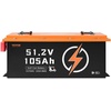 image:imageVEVOR 48V 105Ah Golf Cart Lithium Battery 48 Volt Golf Cart Battery with 200A BMS Touch Monitor and Mobile APP LiFePO4 Battery with 600A Peak Current 20A Charger and 4000 Cycles for Golf Carts