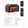 image:imageVEVOR Motorcycle Battery 12 Volt 4Ah LiFePO4 Lithium PreCharged Powersports Battery Maintenance Free amp High Performance Compatible with ATV Motorcycle Jet Skis Scooter UTV and More12V 6Ah