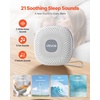 image:imageVEVOR Sound Machine 21 Soothing Sleep Sounds 3in1 Portable and Hangable White Noise Sound Machine with AutoOff Timer Soft Ring Light and Memory Function for Baby Adults Home Office amp Travel