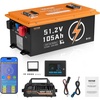 image:imageVEVOR 48V 105Ah Golf Cart Lithium Battery 48 Volt Golf Cart Battery with 200A BMS Touch Monitor and Mobile APP LiFePO4 Battery with 600A Peak Current 20A Charger and 4000 Cycles for Golf Carts