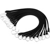 image:imageVEVOR Rubber Bungee Cords 50 Pack 21 Long Weatherproof Natural Rubber Tie Down Straps with Crimped S Hooks Heavy Duty Outdoor Tarp Straps for Securing Flatbed Trailers Canvases Cargo and More