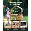 image:imageVEVOR Mud Kitchen Outdoor Mud Kitchen for Kids Wood Outdoor Play Kitchens with Spoons Sink Tank Sunshade Canopy Shovels Cookware Pots and Accessories Wooden Play Kitchens for Home Lawn40 x 16 x 50