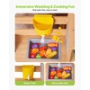 image:imageVEVOR Mud Kitchen Outdoor Mud Kitchen for Kids Wood Outdoor Play Kitchens with Spoons Sink Tank Sunshade Canopy Shovels Cookware Pots and Accessories Wooden Play Kitchens for Home Lawn31 x 13 x 39