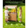 image:imageVEVOR Mud Kitchen Outdoor Mud Kitchen for Kids Wood Outdoor Play Kitchens with Spoons Sink Tank Sunshade Canopy Shovels Cookware Pots and Accessories Wooden Play Kitchens for Home Lawn31 x 13 x 39